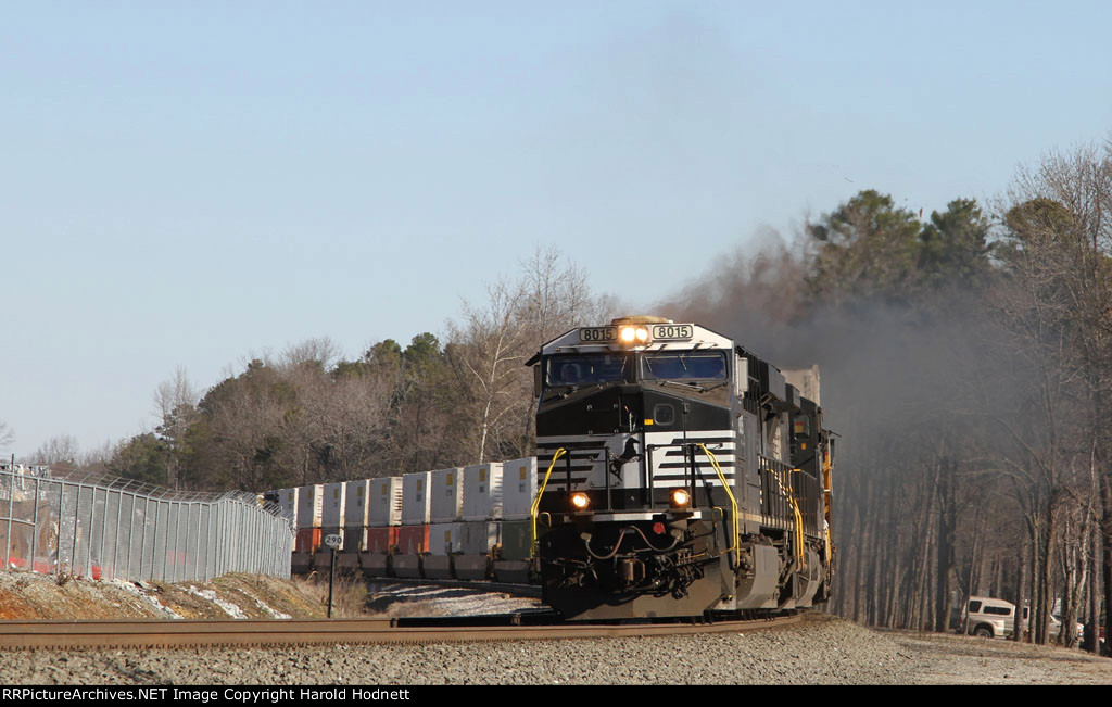 NS 8015 leads train 218 southbound 